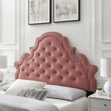 Diana Tufted Performance Velvet Full/Queen Headboard Dusty Rose MOD-6417-DUS