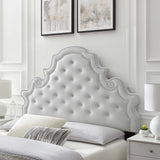 Diana Tufted Performance Velvet Full/Queen Headboard Light Gray MOD-6417-LGR