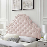 Diana Tufted Performance Velvet Full/Queen Headboard Pink MOD-6417-PNK