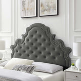 Diana Tufted Performance Velvet King/California King Headboard Charcoal MOD-6418-CHA