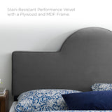 Sunny Performance Velvet Queen Bed Charcoal MOD-6516-CHA
