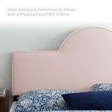 Sunny Performance Velvet Queen Bed Pink MOD-6516-PNK