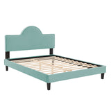 Soleil Performance Velvet Queen Bed Mint MOD-6518-MIN