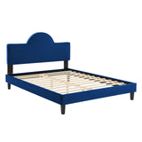 Soleil Performance Velvet Queen Bed Navy MOD-6518-NAV