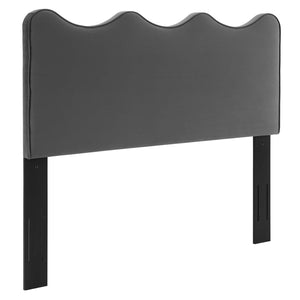 Athena Performance Velvet Full/Queen Headboard Charcoal MOD-6520-CHA