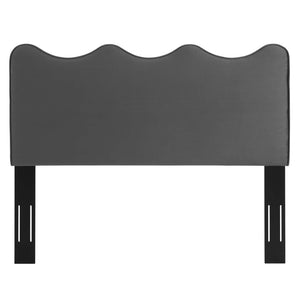 Athena Performance Velvet Full/Queen Headboard Charcoal MOD-6520-CHA