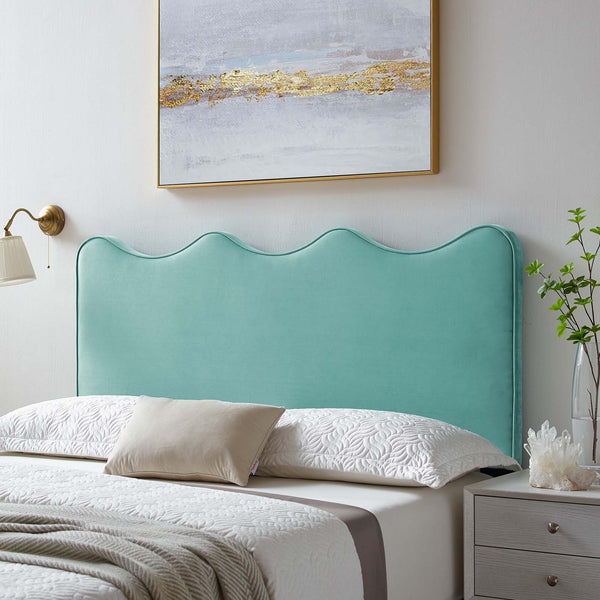 Athena Performance Velvet Full/Queen Headboard Mint MOD-6520-MIN