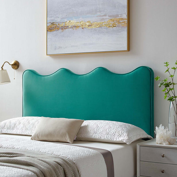 Athena Performance Velvet Full/Queen Headboard Teal MOD-6520-TEA