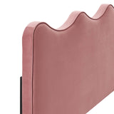 Athena Performance Velvet King/California King Headboard Dusty Rose MOD-6521-DUS