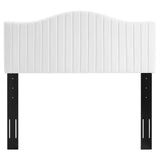 Brielle Channel Tufted Performance Velvet Twin Headboard White MOD-6558-WHI