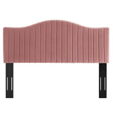 Brielle Channel Tufted Performance Velvet Full/Queen Headboard Dusty Rose MOD-6559-DUS