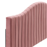 Brielle Channel Tufted Performance Velvet Full/Queen Headboard Dusty Rose MOD-6559-DUS