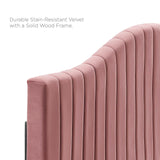 Brielle Channel Tufted Performance Velvet Full/Queen Headboard Dusty Rose MOD-6559-DUS