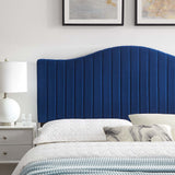 Brielle Channel Tufted Performance Velvet Full/Queen Headboard Navy MOD-6559-NAV