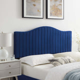 Brielle Channel Tufted Performance Velvet Full/Queen Headboard Navy MOD-6559-NAV