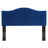 Brielle Channel Tufted Performance Velvet Full/Queen Headboard Navy MOD-6559-NAV