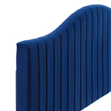 Brielle Channel Tufted Performance Velvet Full/Queen Headboard Navy MOD-6559-NAV