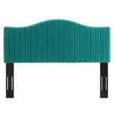 Brielle Channel Tufted Performance Velvet Full/Queen Headboard Teal MOD-6559-TEA