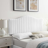 Brielle Channel Tufted Performance Velvet Full/Queen Headboard White MOD-6559-WHI