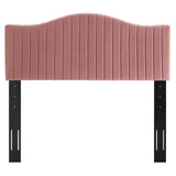 Brielle Channel Tufted Performance Velvet King/California King Headboard Dusty Rose MOD-6560-DUS