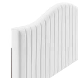 Brielle Channel Tufted Performance Velvet King/California King Headboard White MOD-6560-WHI