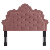 Arabella Button-Tufted Performance Velvet Twin Headboard Dusty Rose MOD-6562-DUS