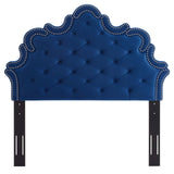 Arabella Button-Tufted Performance Velvet Twin Headboard Navy MOD-6562-NAV