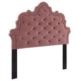 Arabella Button-Tufted Performance Velvet King/California King Headboard Dusty Rose MOD-6564-DUS