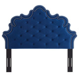 Arabella Button-Tufted Performance Velvet King/California King Headboard Navy MOD-6564-NAV