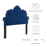 Arabella Button-Tufted Performance Velvet King/California King Headboard Navy MOD-6564-NAV