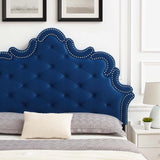 Arabella Button-Tufted Performance Velvet King/California King Headboard Navy MOD-6564-NAV