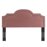 Belinda Performance Velvet Full/Queen Headboard Dusty Rose MOD-6569-DUS