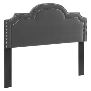 Belinda Performance Velvet King/California King Headboard Charcoal MOD-6570-CHA