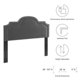 Belinda Performance Velvet King/California King Headboard Charcoal MOD-6570-CHA