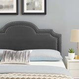 Belinda Performance Velvet King/California King Headboard Charcoal MOD-6570-CHA