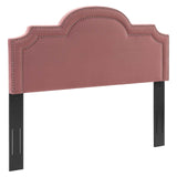 Belinda Performance Velvet King/California King Headboard Dusty Rose MOD-6570-DUS