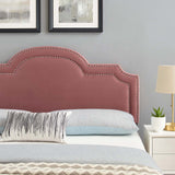 Belinda Performance Velvet King/California King Headboard Dusty Rose MOD-6570-DUS