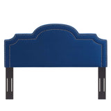 Belinda Performance Velvet King/California King Headboard Navy MOD-6570-NAV