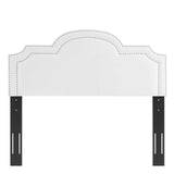 Belinda Performance Velvet King/California King Headboard White MOD-6570-WHI