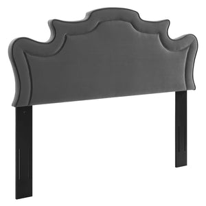 Evangeline Performance Velvet Twin Headboard Charcoal MOD-6571-CHA