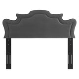 Evangeline Performance Velvet Twin Headboard Charcoal MOD-6571-CHA