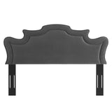 Evangeline Performance Velvet Twin Headboard Charcoal MOD-6571-CHA