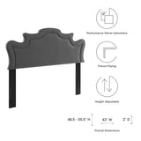 Evangeline Performance Velvet Twin Headboard Charcoal MOD-6571-CHA