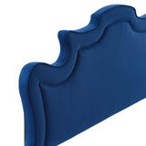 Evangeline Performance Velvet Twin Headboard Navy MOD-6571-NAV