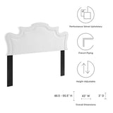 Evangeline Performance Velvet Twin Headboard White MOD-6571-WHI