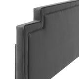 Transfix Performance Velvet Twin Headboard Charcoal MOD-6574-CHA