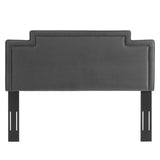 Transfix Performance Velvet Twin Headboard Charcoal MOD-6574-CHA