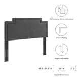 Transfix Performance Velvet Twin Headboard Charcoal MOD-6574-CHA