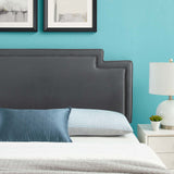 Transfix Performance Velvet Twin Headboard Charcoal MOD-6574-CHA