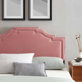 Modway Furniture Adelaide Performance Velvet Queen Platform Bed 0423 Dusty Rose MOD-6582-DUS